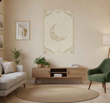 Zen poster moon mandala art print - TenStickers