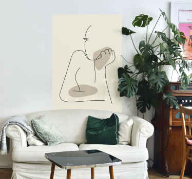 Abstrakt front linje kunst poster - TenStickers