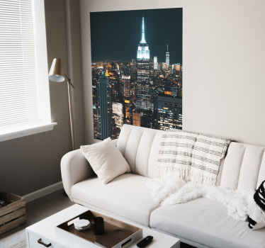 New York on natten plakat - TenStickers