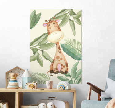 Poster Giraffe im Dschungel - TenStickers