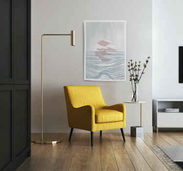 Póster mar abstracto estilo nórdico - TenVinilo