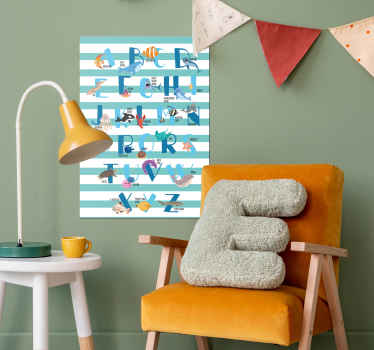Ocean Alphabet poster print - TenStickers