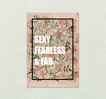 Poster met quote Fearless - TenStickers