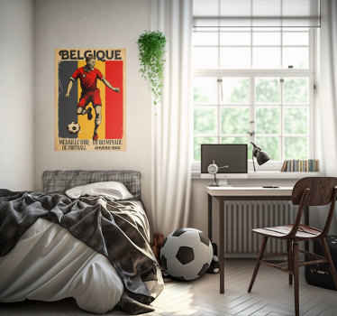 Poster style football vintage - TenStickers