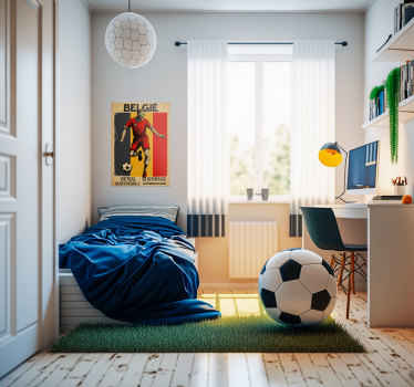 Vintage Belgische voetbal poster - TenStickers