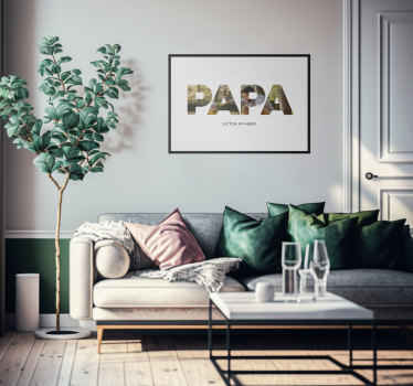 Papa my hero plakat til stuen - TenStickers