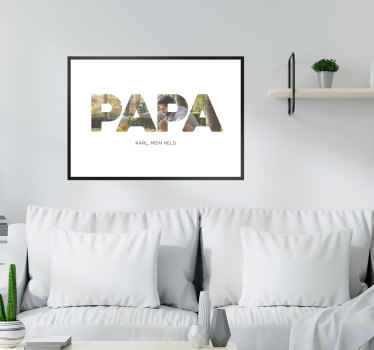 Poster Wohnzimmer papa mein Held - TenStickers