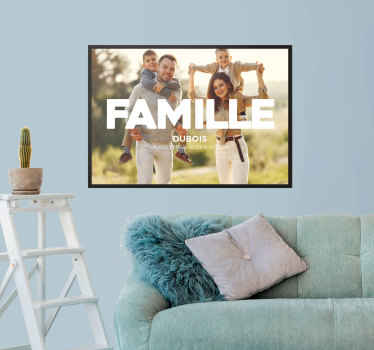 Poster personnalisé photo de famille et noms - TenStickers