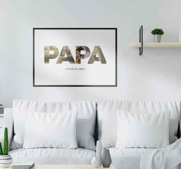 Papa my hero plakat til stuen - TenStickers