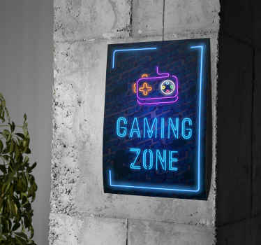 "gaming zone" video game poster - TenStickers