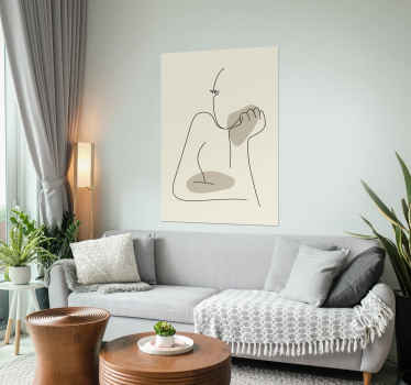 Abstrakt front linje kunst poster - TenStickers