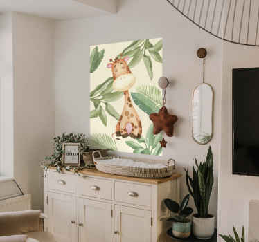 Poster Giraffe im Dschungel - TenStickers