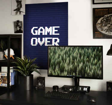 Poster mural motif gamer Game Over - TenStickers