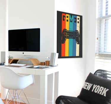 Poster gamer manette coloré - TenStickers
