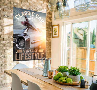 老爷车俱乐部复古海报 - TenStickers