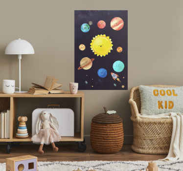 Poster Sonnensystem für Kinder - TenStickers