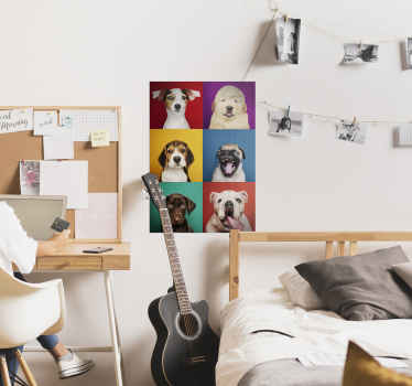 Poster portraits de chiots - TenStickers