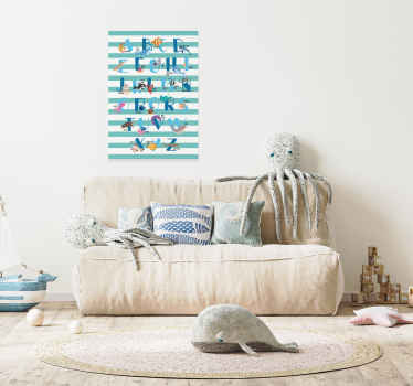 Ocean Alphabet poster print - TenStickers