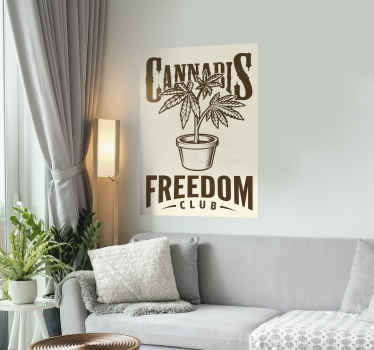 Poster club da liberdade da cannabis - TenStickers