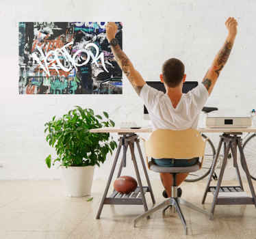 Poster Graffiti mit Namen - TenStickers