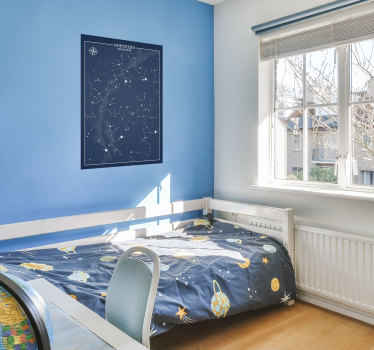 Northern hemisphere constellation poster - TenStickers