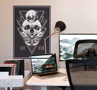 Gothic skull butterfly poster - TenStickers