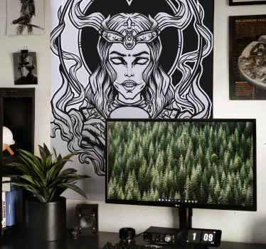 Gothic woman poster print - TenStickers