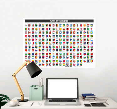 城市和国家的宣传画 世界各国的旗帜 - TenStickers