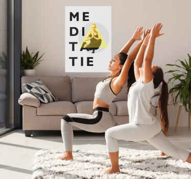 Meditatie yoga post poster - TenStickers