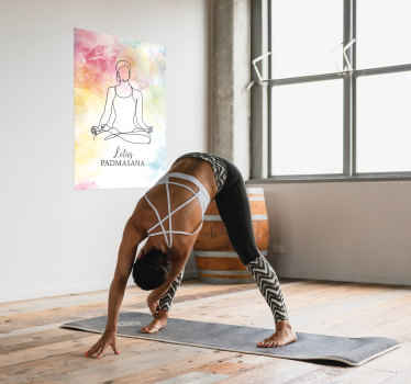 Lijnen kunst poster meditatie - TenStickers