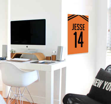 Personaliseerbaar voetbal t-shirt - TenStickers