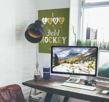 Poster I love field hockey - TenStickers