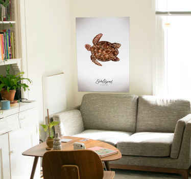 Poster met aguarel schildpad - TenStickers