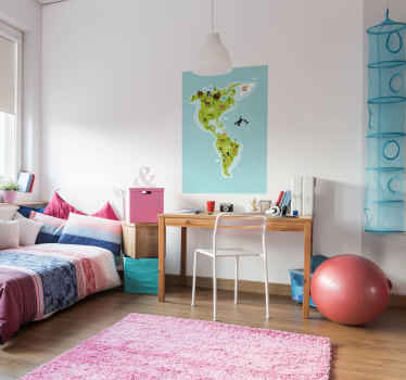 Dieren poster van Amerika - TenStickers