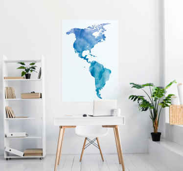 Kaart poster Amerika aquarel - TenStickers