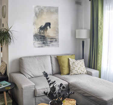 Poster wild paard in water - TenStickers