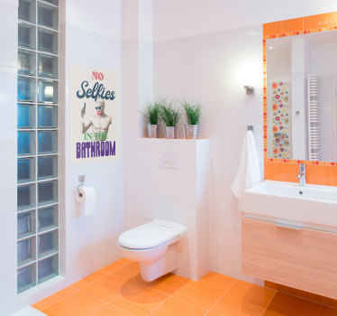 禁止自拍浴室海报 - TenStickers