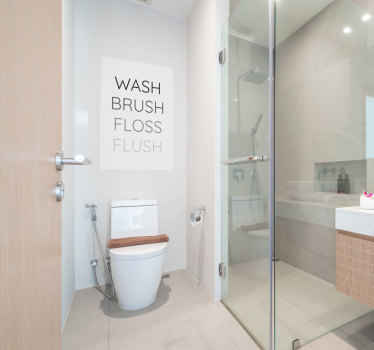 洗刷牙线冲洗海报 - TenStickers