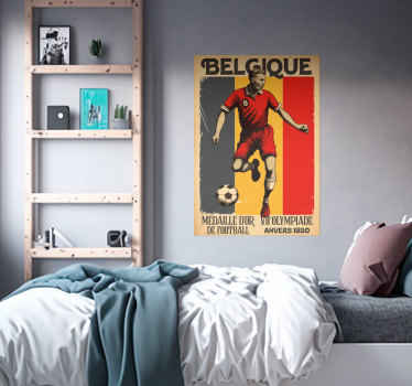 Poster style football vintage - TenStickers