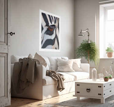 Poster animaux style œil du zèbre - TenStickers