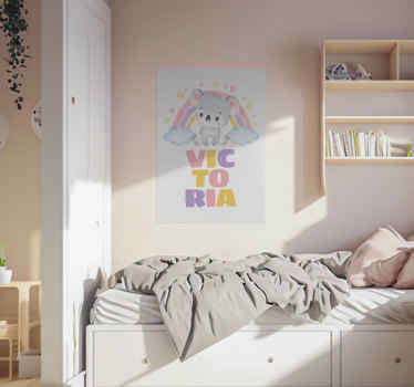 Poster Kinderzimmer koala und Regenbogen - TenStickers