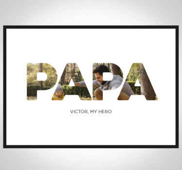 Papa my hero plakat til stuen - TenStickers