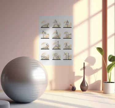 其他体育海报 瑜伽姿势 - TenStickers