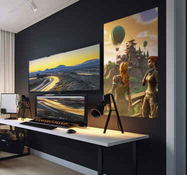 青少年卧室的宣传画 女士们，欢迎来到这个冒险！这里有一个神秘的城堡，你们将要探索它。你们有一把钥匙，可以打开大门，进入城堡。一旦进 - TenStickers