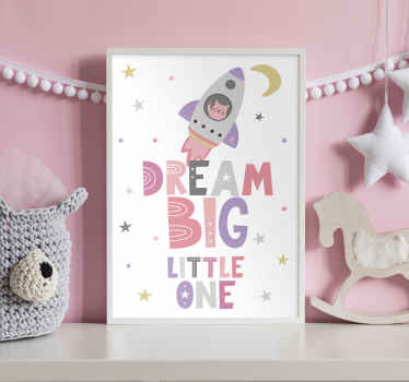 Poster Kinderzimmer Dream Big little one - TenStickers