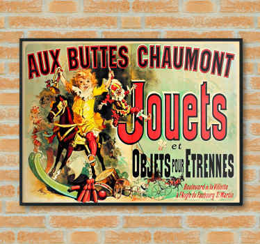 Poster vintage Aux Buttes Chaumont jouets - TenStickers