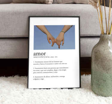 Poster personalizable definición de amor - TenVinilo