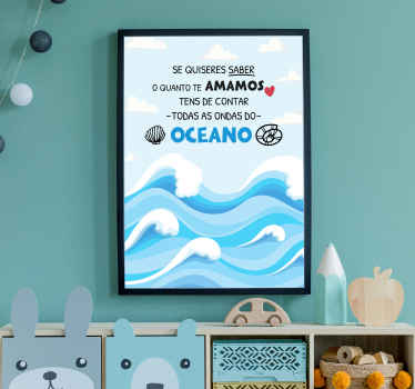 Poster de frases Todas as ondas do oceano - TenStickers