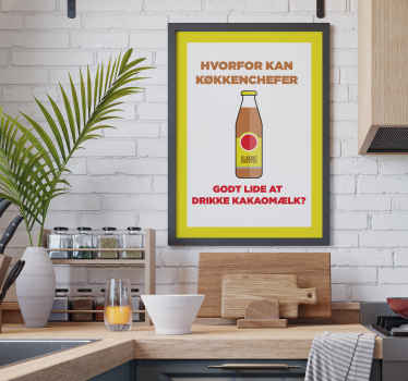 Chokolademælk joke plakat til køkken - TenStickers