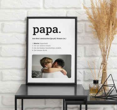 Poster Wohnzimmer beschreibung wort vater - TenStickers